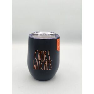 Rae Dunn Halloween CHEERS WITCHES 12oz. Insulated Stainless Steel Tumbler W/ Lid